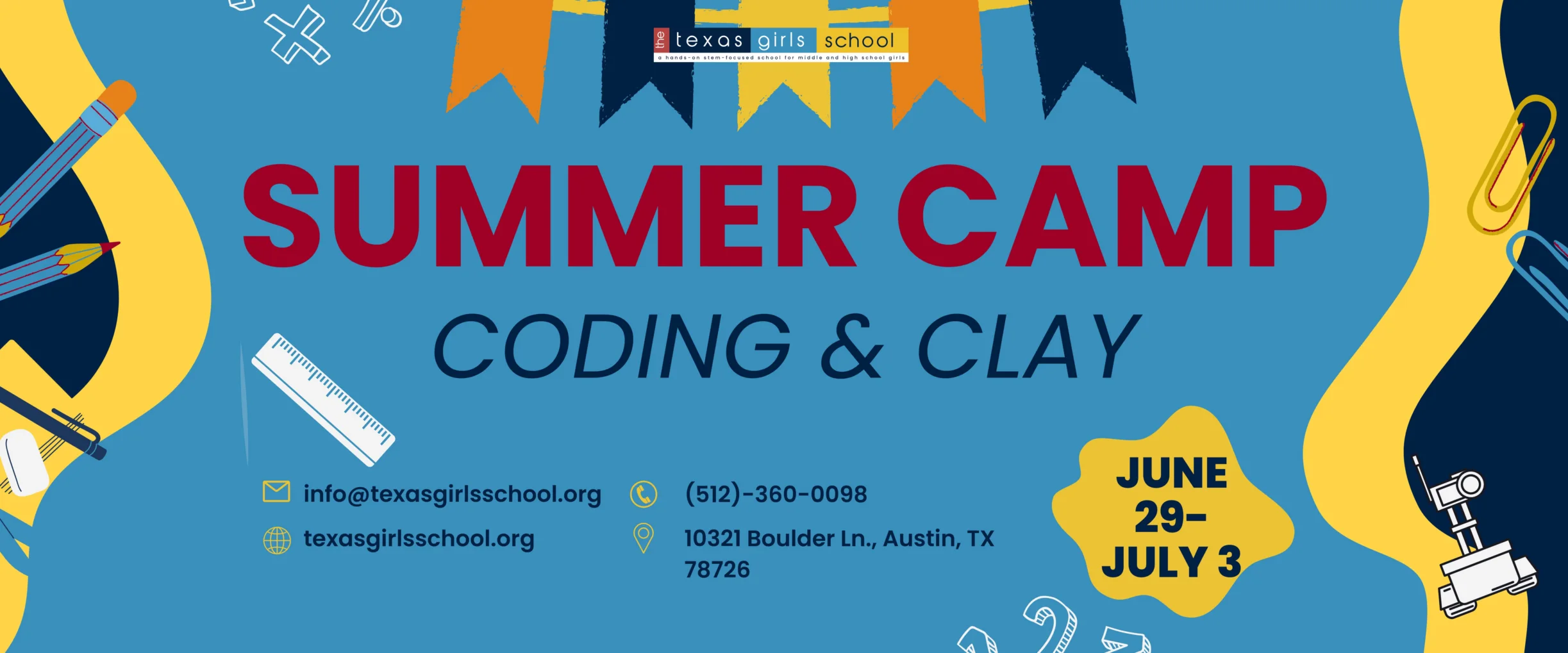 Coding & Clay Summer Camp for The Texas Girls School