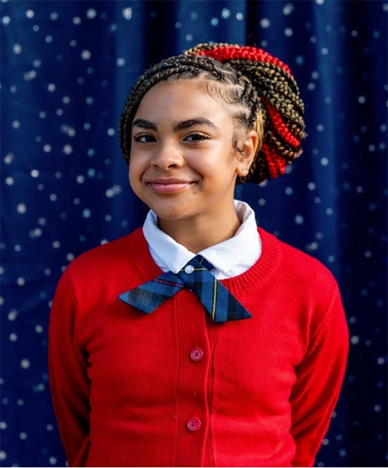 smiling girl at the Texas Girls School