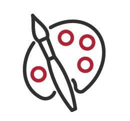icon - artists palette and brush icon